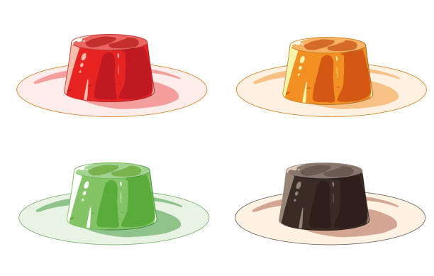 皿の上のゼリー - ゼリー点のイラスト素材／クリップアート素材／マンガ素材／アイコン素材