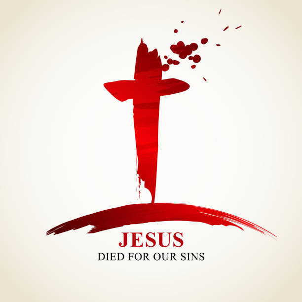 Jesus Died For Our Sins  easter sunday stock illustrations