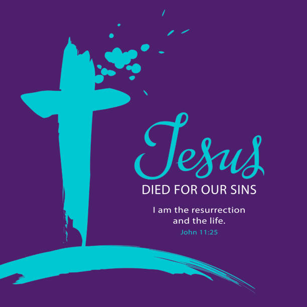 Jesus Died For Our Sins  easter sunday stock illustrations