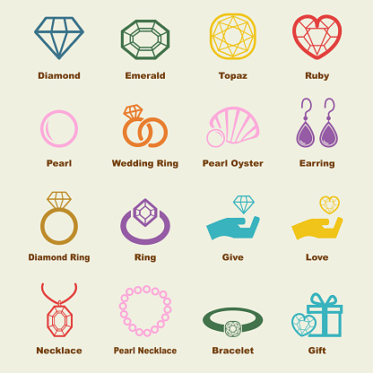 Jewelry Elements Stock Illustration - Download Image Now - iStock