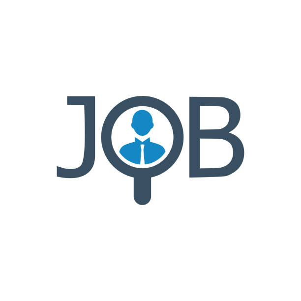 Job search icon This icon use for website presentation and android app recruitment clipart stock illustrations