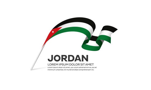Jordan flag background jordan, country, flag, vector, icon royalty free commercial use drawing stock illustrations