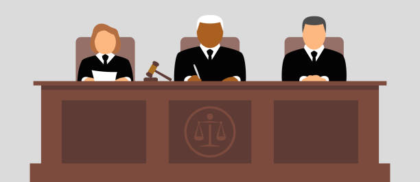 illustrazioni stock, clip art, cartoni animati e icone di tendenza di icona giudici - tribunale