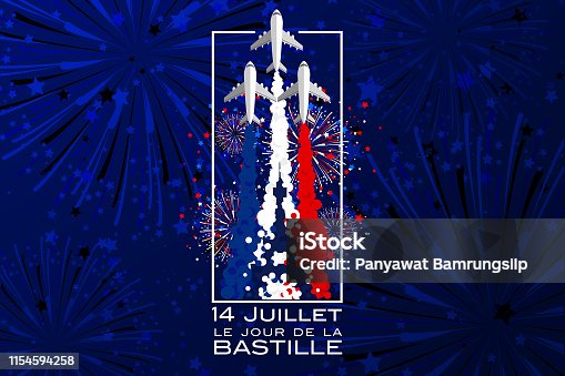istock '14 Juillet - Le jour de la bastille' is the words for celebrate French Bastille Day in 14th July 1154594258