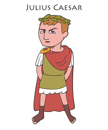 Julius Caesar cartoon vector character