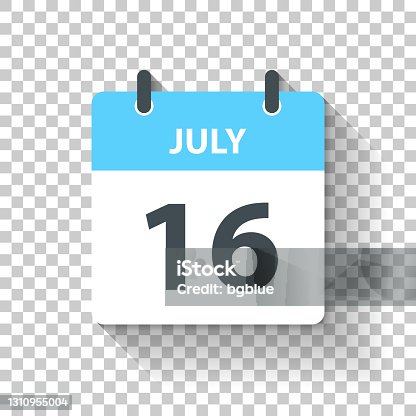istock July 16 - Daily Calendar Icon in flat design style 1310955004