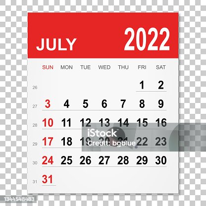 istock July 2022 Calendar 1344548483