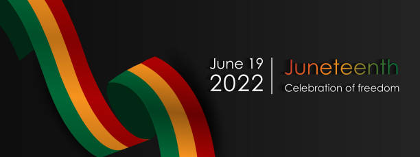 Juneteenth Freedom Day. June 19 2022 African American Liberation Day. Black, red and green. Vector Juneteenth Freedom Day. June 19 2022 African American Liberation Day. Black, red and green. Vector juneteenth stock illustrations