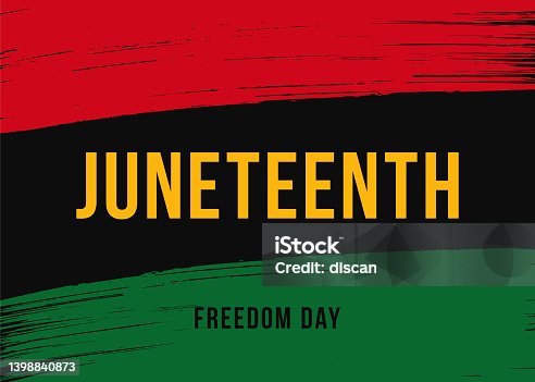 istock Juneteenth Independence Day Design with Brushes. 1398840873