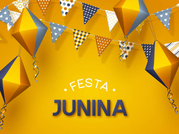 ilustrações, clipart, desenhos animados e ícones de festa junina holiday banner. - comemoração conceito