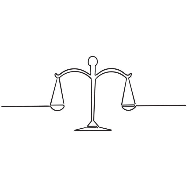 justice icon balance illustration with handdrawn doodle style justice icon balance illustration with handdrawn doodle style supreme court justices stock illustrations