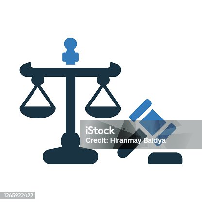 istock Justice, law icon / vector graphics 1265922422