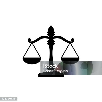 istock Justice scales icon. Judgment scale sign. Legal law symbol 1283907314