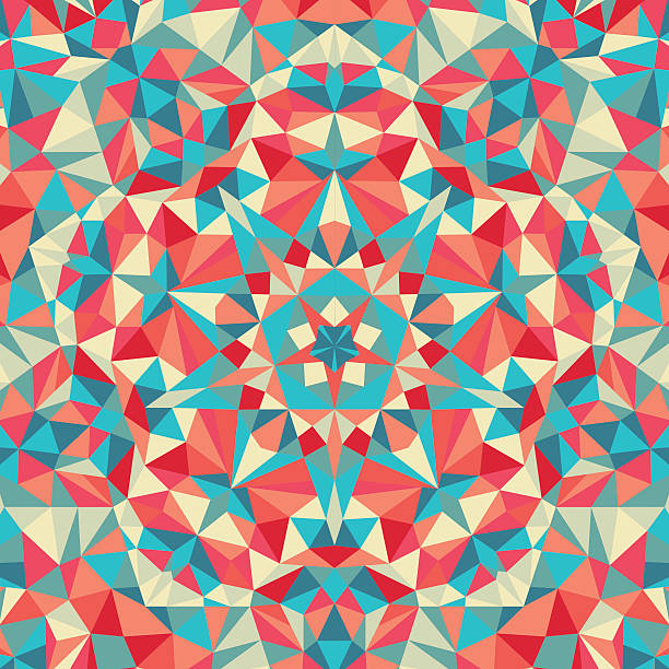 bildbanksillustrationer, clip art samt tecknat material och ikoner med kaleidoscope geometric colorful pattern. abstract background - brokigt mönster