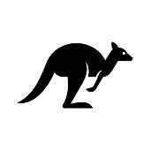 Kangaroo logo. Icon design. Template elements