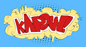 istock Kapow - Comics word. Vector retro abstract comic book text 1322231622