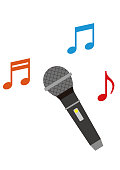 istock Karaoke microphones and notes 1349094298