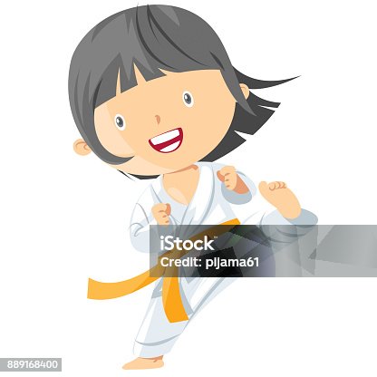 istock Karate girl 889168400