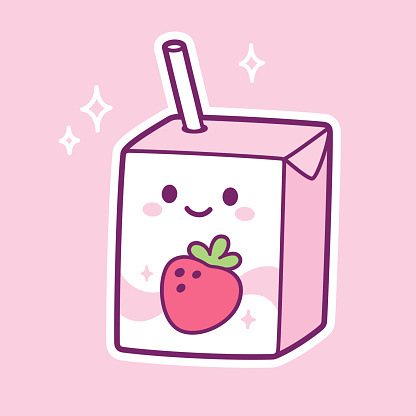 Kawaii strawberry milk