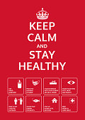 Coronavirus advice for the public through icons. Important information and guidance to stay away from Covid-19.