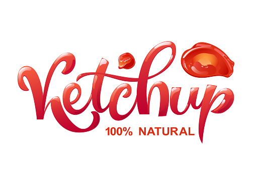 Ketchup hand drawn lettering design