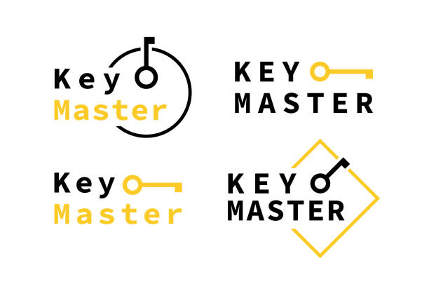 Key master logo design. Concept of easy opening the lock and key selection. Logo for your business. Vector illustration vector art illustration