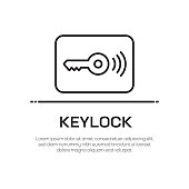 istock Keylock Vector Line Icon - Simple Thin Line Icon, Premium Quality Design Element 1148082421