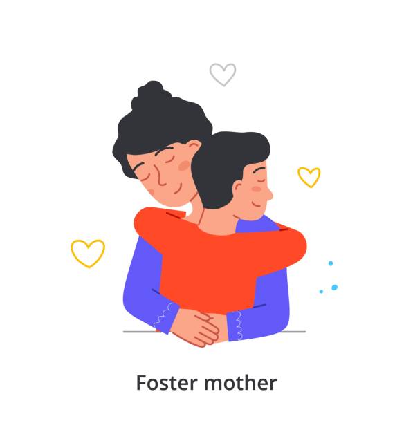 ilustrações de stock, clip art, desenhos animados e ícones de kid adoption concept - foster kids