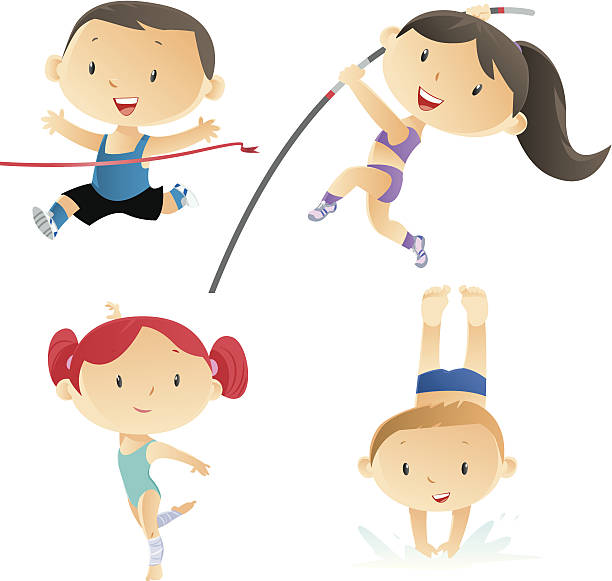 Kinder Leichtathletik - Illustrationen und Vektorgrafiken - iStock