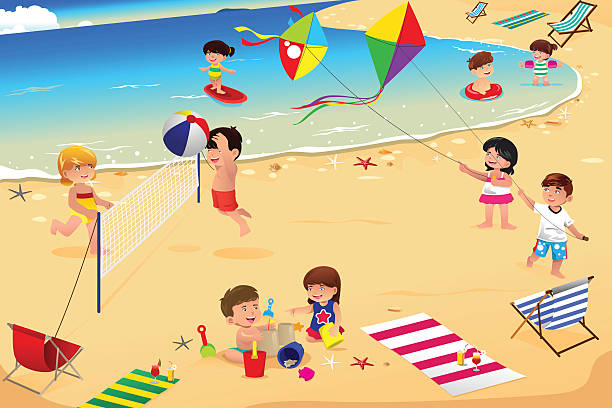 Royalty Free Children Beach Clip Art Vector Images Royalty Free Children Beach Clip Art Vector Images