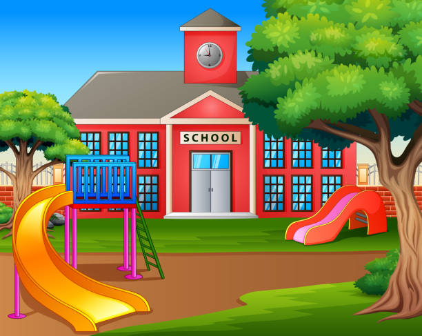 Empty School Yard Illustrations Royalty Free Vector Graphics And Clip