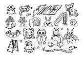 istock Kids Toys Doodle Set 1389029796