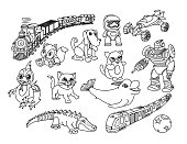 istock Kids Toys Doodle Set 1389029800