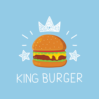 King burger concept vector