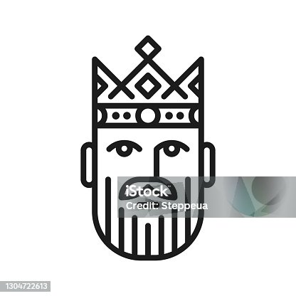 istock King line icon 1304722613