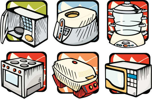 Kitchen Illustrations: Appliances (Vector)