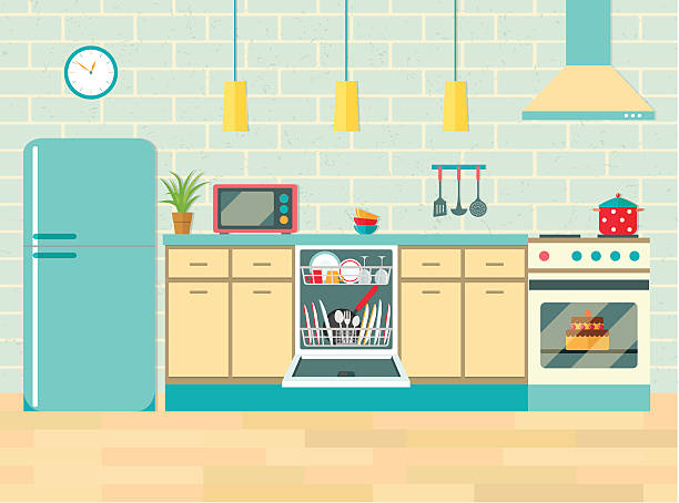 Best Cleaning Kitchen Illustrations, Royalty-Free Vector ...