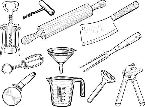 Kitchen utensil sketches
