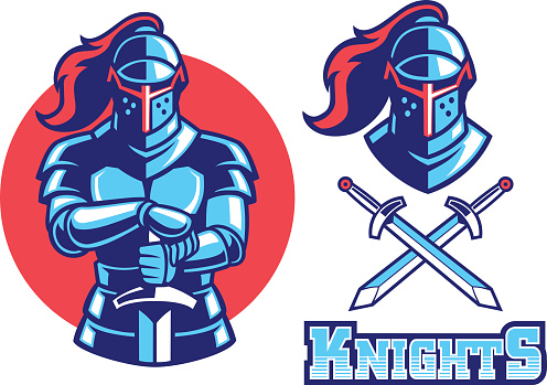 knight armor mascot