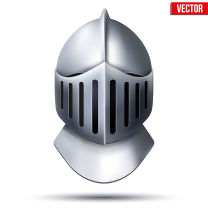 Knight's Helmet. Vector Illustration.