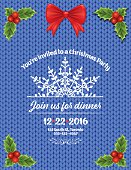 Knitted Sweater Holiday Dinner Party Invitation Template