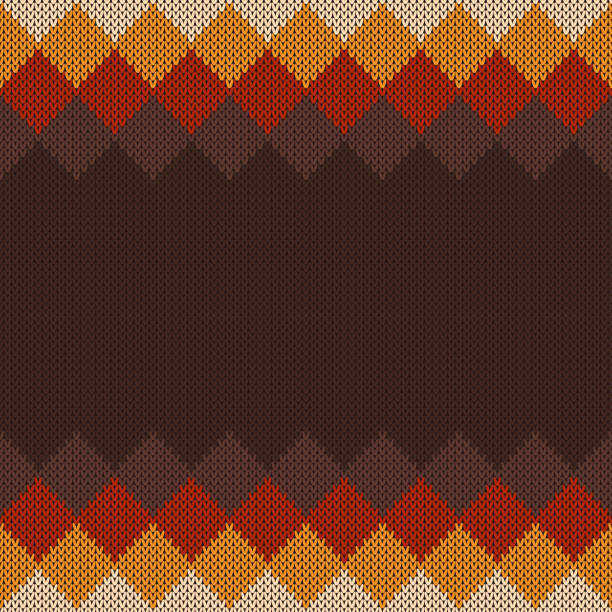 Knitted Sweater Pattern. Wool Knit Texture Imitation. Seamless Background with a Place for Text Knitted Sweater Pattern. Wool Knit Texture Imitation. Seamless Background with a Place for Text. autumn patterns stock illustrations