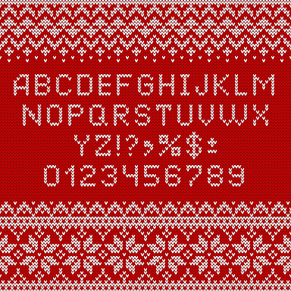 編みフォントアルファベット数字ノルウェー語の装飾品 かぎ針編みのベクターアート素材や画像を多数ご用意 Istock