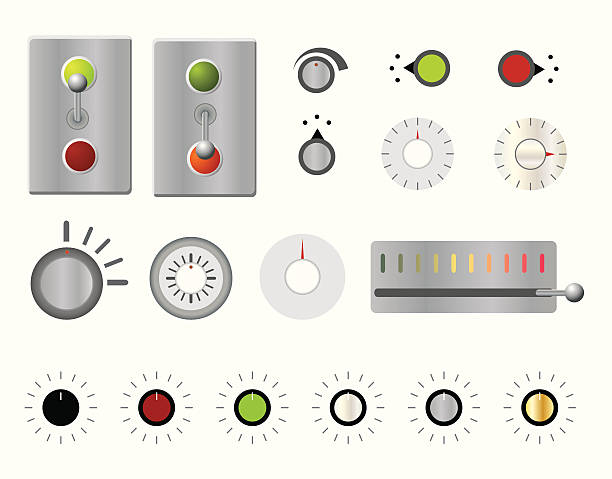 Knobs, Levers and Switches Oh My! (vector) vector art illustration