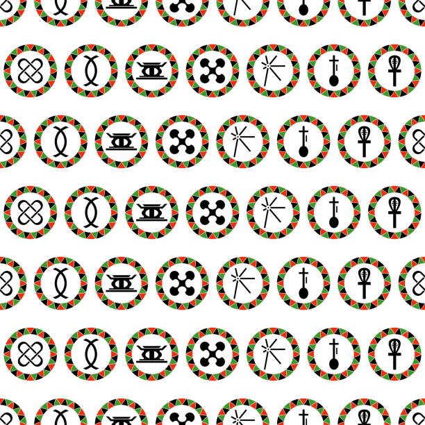 Kwanzaa Seamless Pattern Colorful repeating pattern design for Kwanzaa kwanzaa stock illustrations