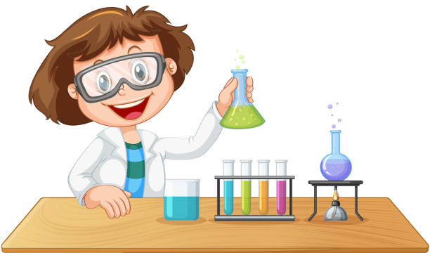 A lab kid character A lab kid character illustration laboratory clipart stock illustrations