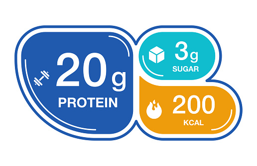 Label for composition of protein chocolate bar
