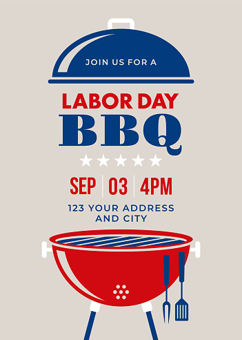 Labor Day BBQ Party Invitation