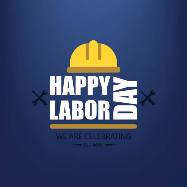 iş günü. poster mutlu işgücü günü. kutlama olabilir. vektör - labor day stock illustrations