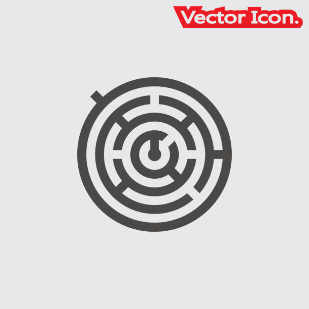 Labyrinth icon isolated sign symbol and flat style for app, web and digital design. Labyrinth icon isolated sign symbol and flat style for app, web and digital design. Vector illustration. maze symbols stock illustrations